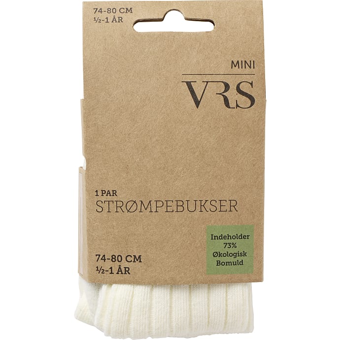 VRS Mini Baby Strømpebukser Str. ½-1 År Råhvid