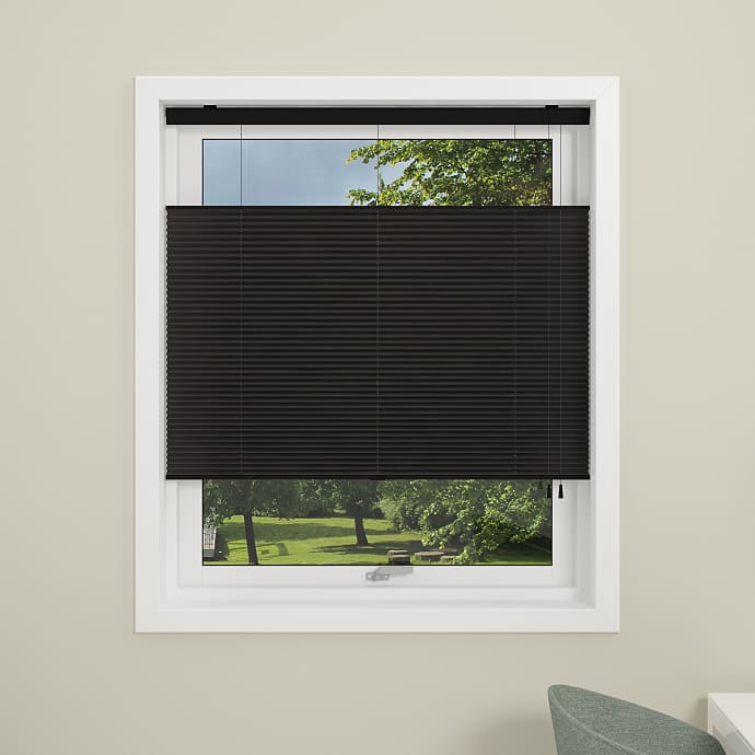 DEBEL Touch Split plisségardin 60 x 160cm - sort