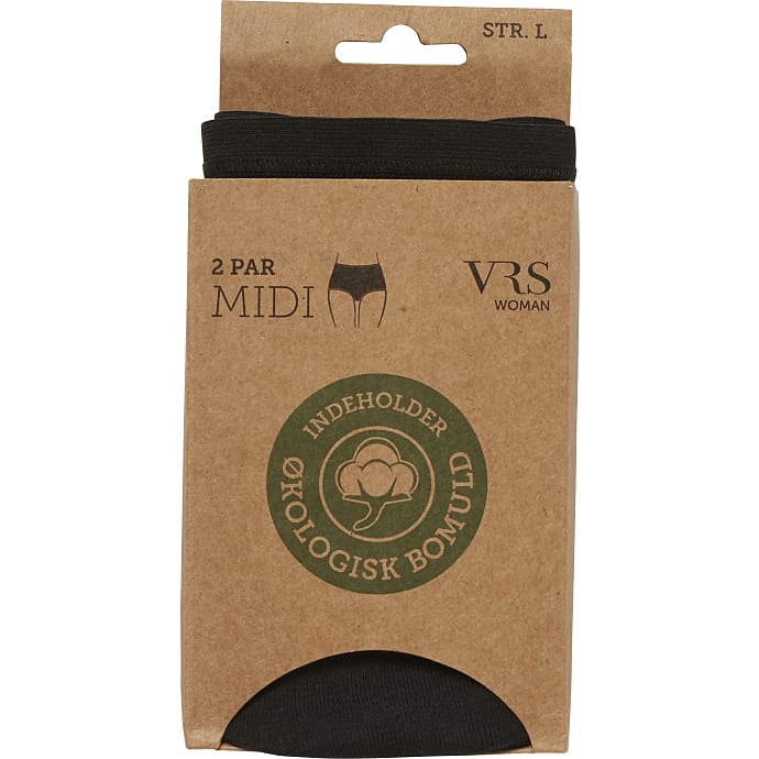 VRS dame 2-pak midi trusse str. 2XL - sort