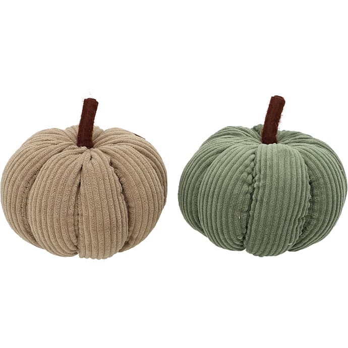 Efterårs græskar i fløjl H: 12 cm - flere varianter - assorteret