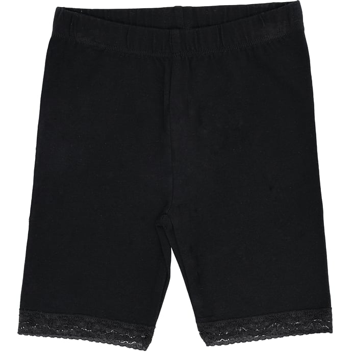 VRS Børne cykelshorts med blondekant sort