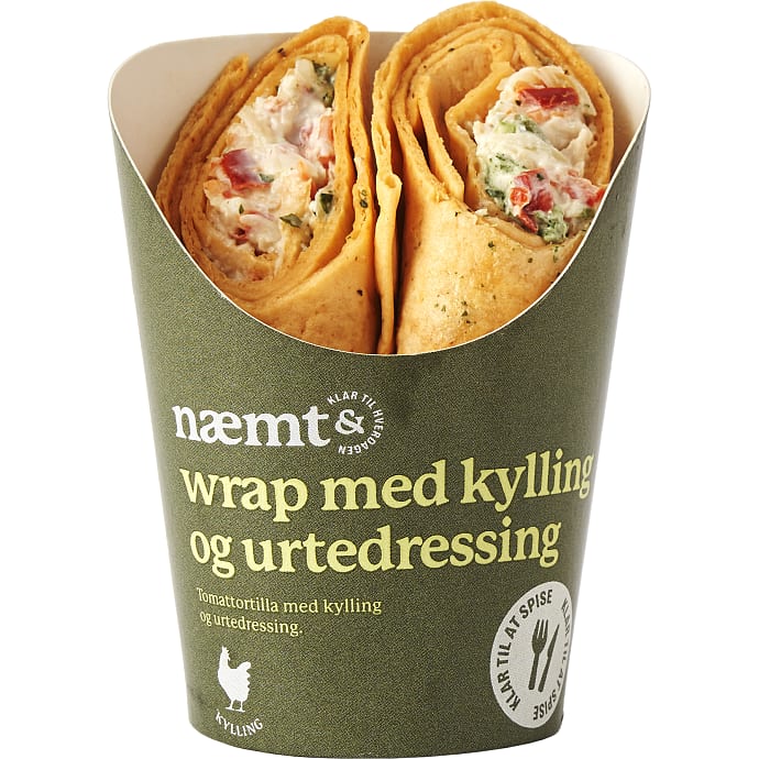 Næmt Wrap med Kylling og Urtedressing