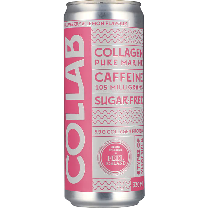 Collab Sportsdrik m. jordbær- og citronsmag sukkerfri 330 ml