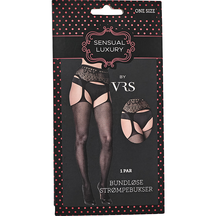 VRS Sensual Luxury strømpebukser str. S/XL sort