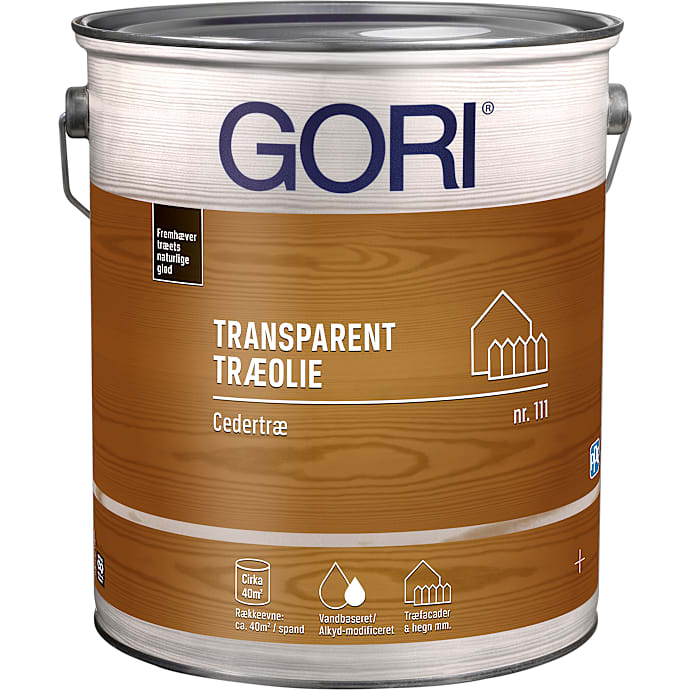 Gori 111 transparent træolie cedertræ 5 liter
