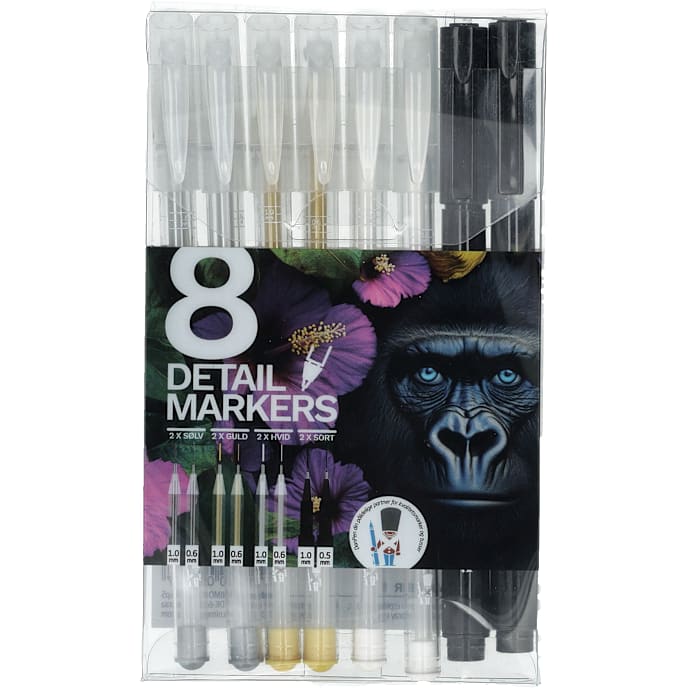 Danpen Detalje Markers 8-pak