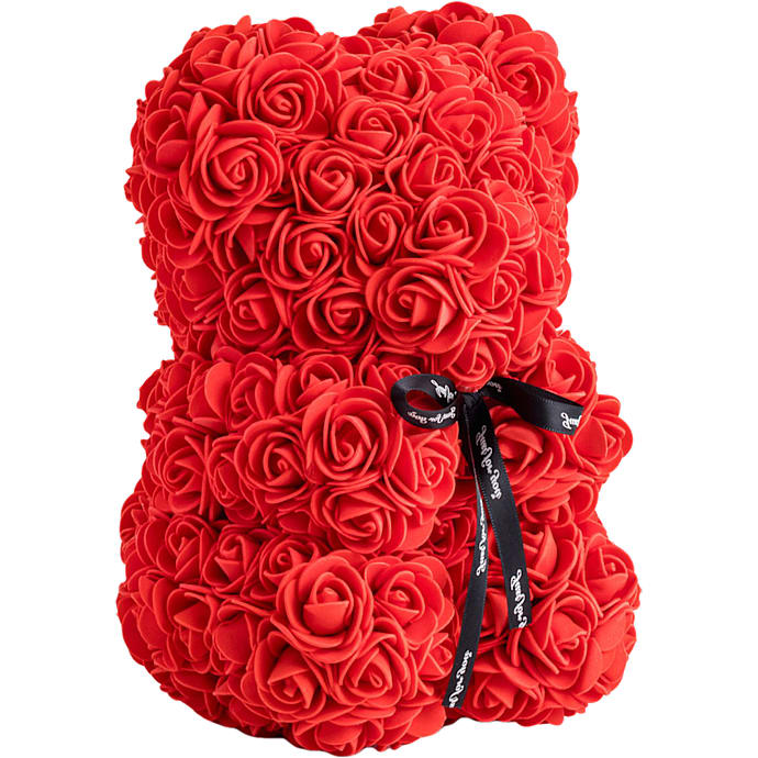 Rød rose bamse 28 cm