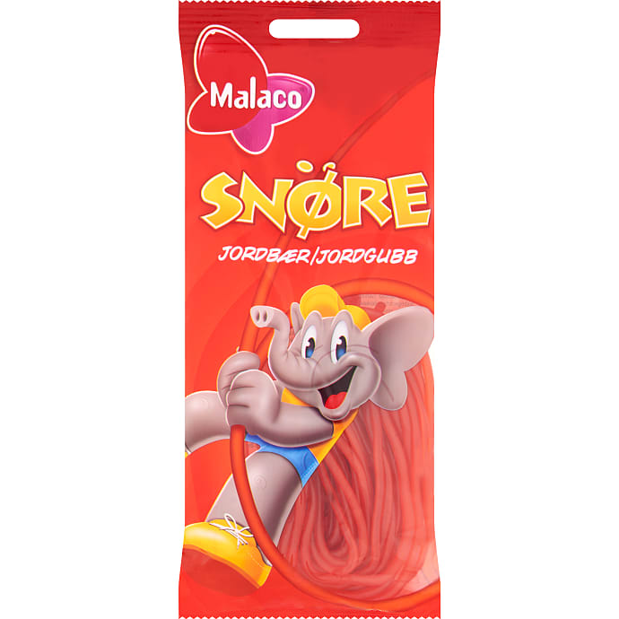 Malaco Jordbærsnører 94 g