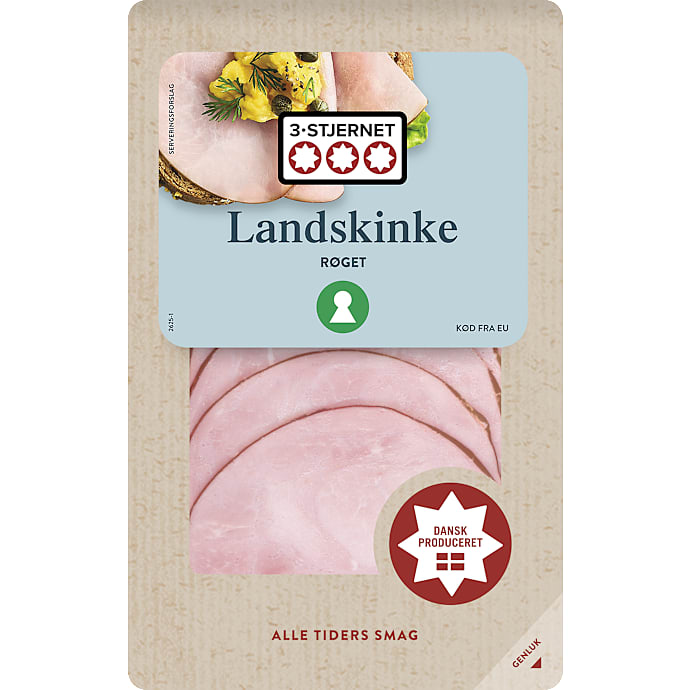 3-Stjernet Landskinke i Skiver 80 g