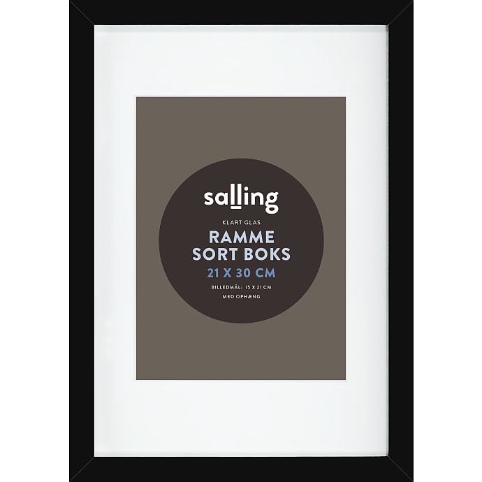 Salling Passepartout ramme sort 21x30 cm