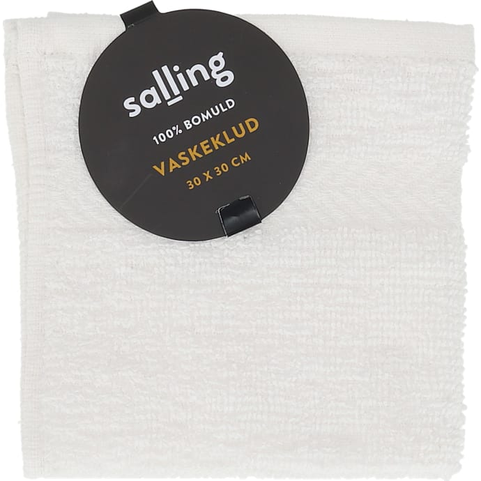 Salling håndklæde 30x30 cm - hvid