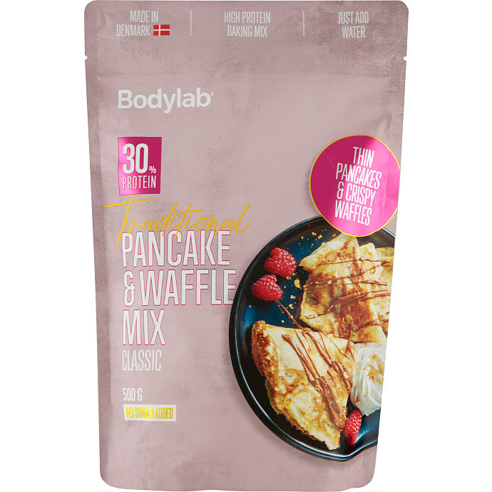 Bodylab Pandekage- og vaffelmix m. valleprotein 500 g