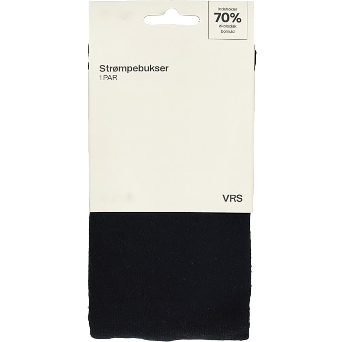 VRS dame bomuldsstrømpebukser str. l/xl - sort