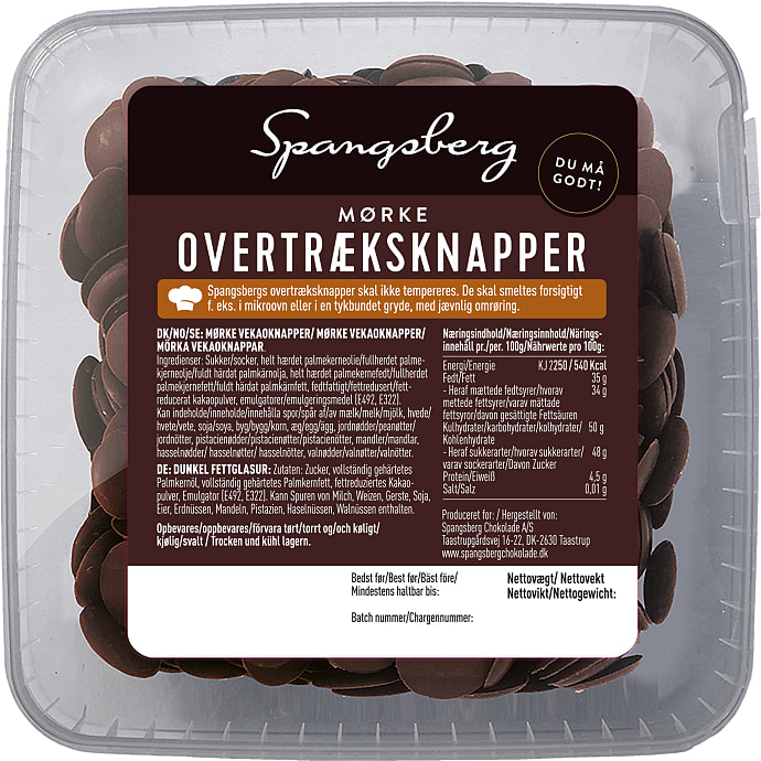 Mørke chokoladeknapper