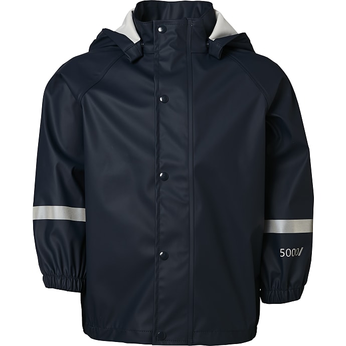 Basecamp børne regnjakke str. 128 - mørkeblå