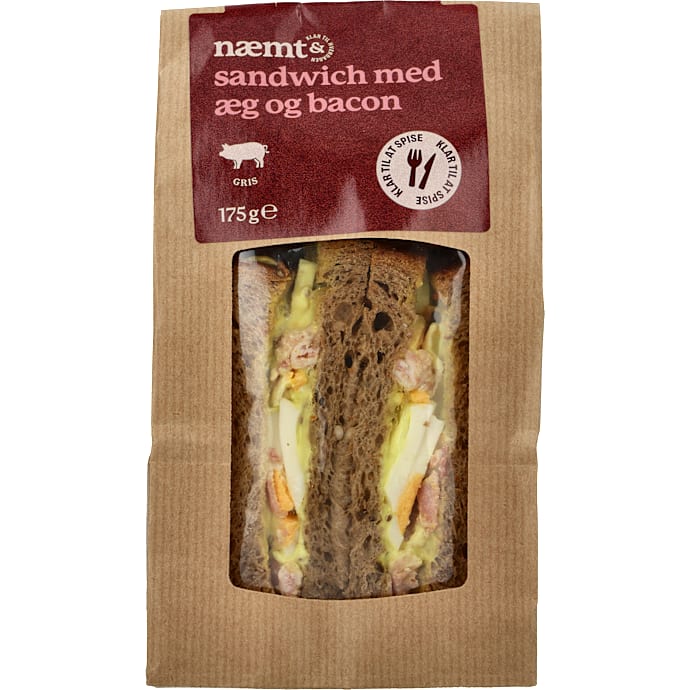 Næmt Sandwich med Æg og Bacon