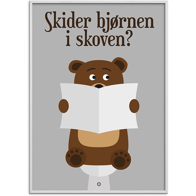 Citatplakat Skider bjørnen i skoven? 50x70 cm