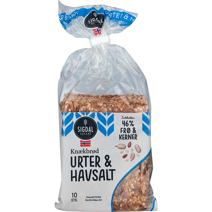 Knækbrød m. urter og havsalt