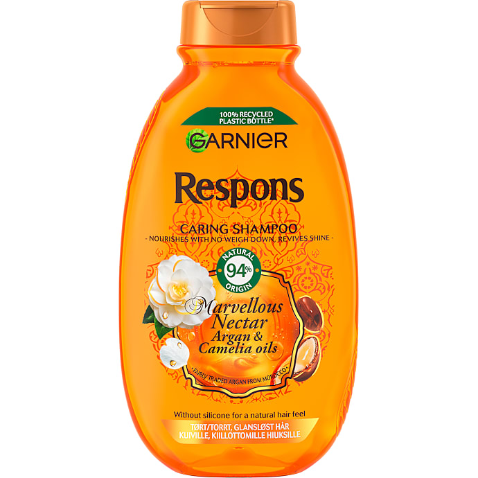 Caring shampoo m. argan- og kameliaolie tørt og glansløst hår