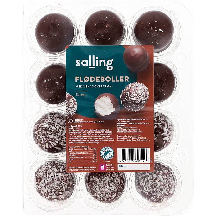 Blandede flødeboller