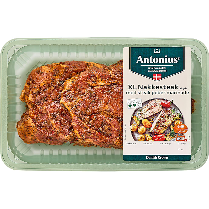 Nakkesteak m. pebermarinade