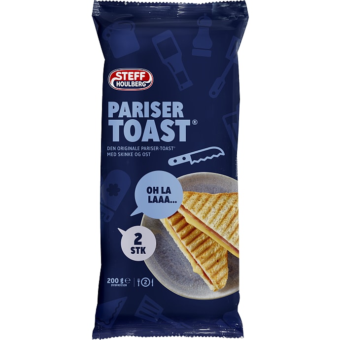 Parisertoast m. skinke og ost