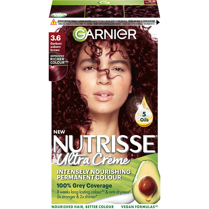 Garnier Permanent hårfarve 3.6 Mørk Rødbrun