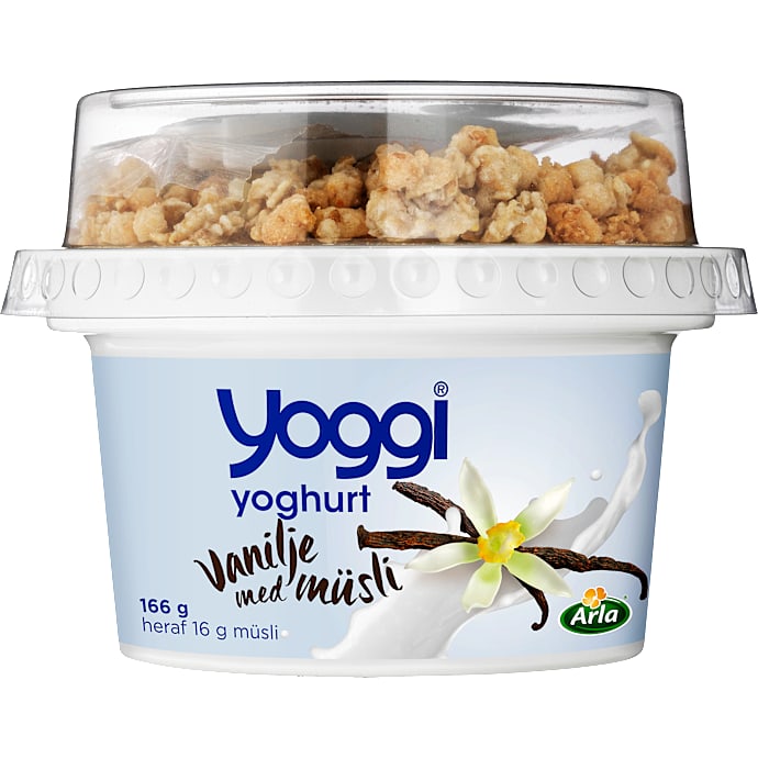 Yoggi Yoghurt Vanilje Med Müsli 166 g