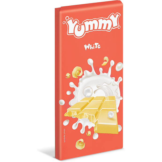 Yummy hvid chokolade 85g  product spec 28802
