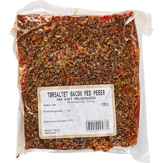 Eget Pølsemageri Tørsaltet Baconstykke m. Peber