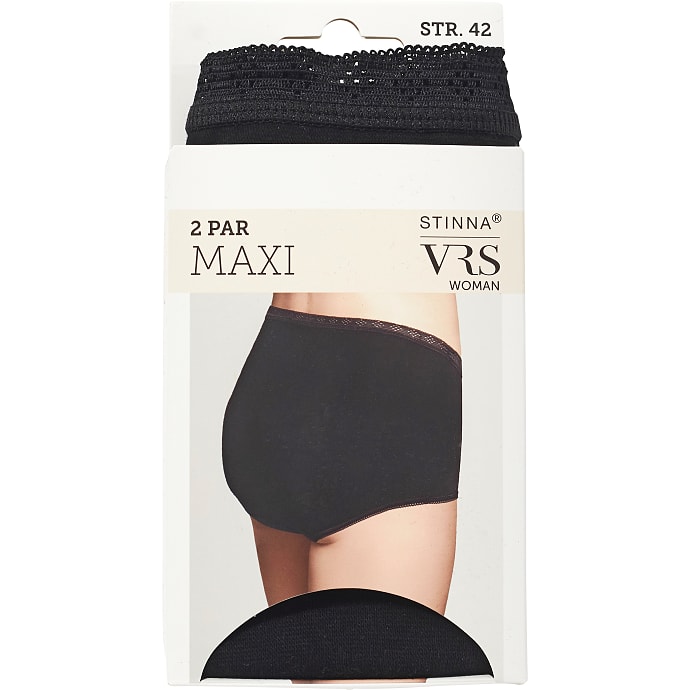 VRS Dame Maxi trusse str. 46 2-pak sort