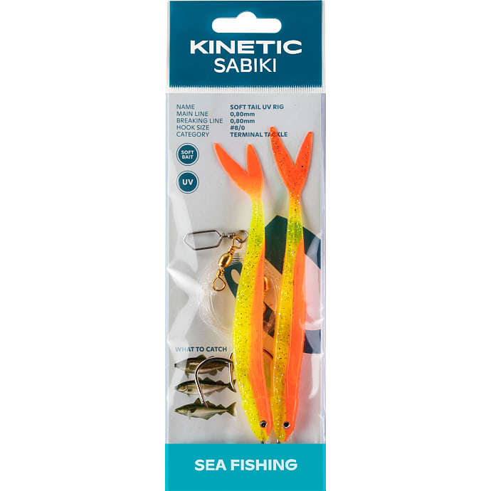 Kinetic Sabiki Soft Tail UV Forfang