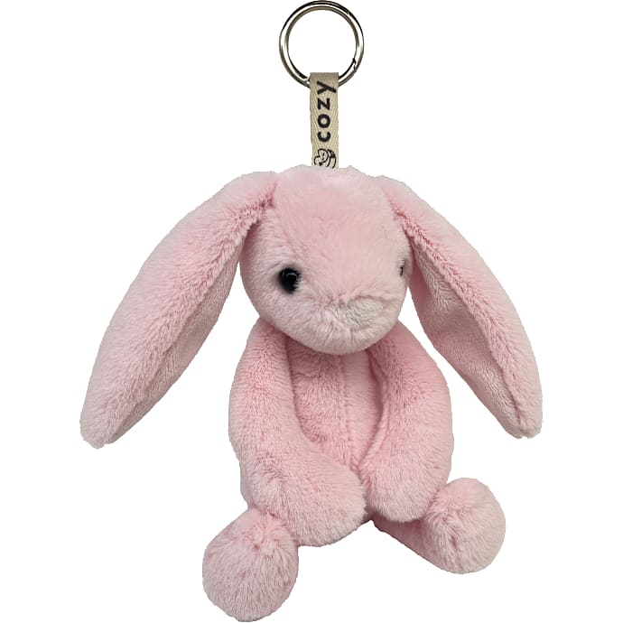 World's Softest Plush lyserød kanin nøglering