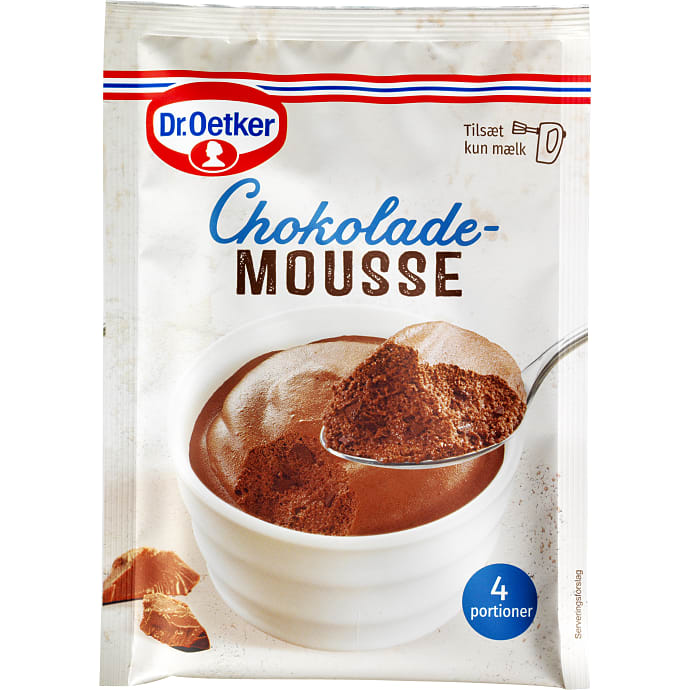 Mousse m. chokolade pulver