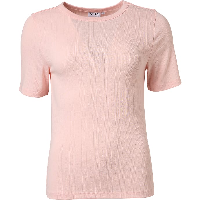 VRS Woman Basic Pointelle Top Str. S Lyserød