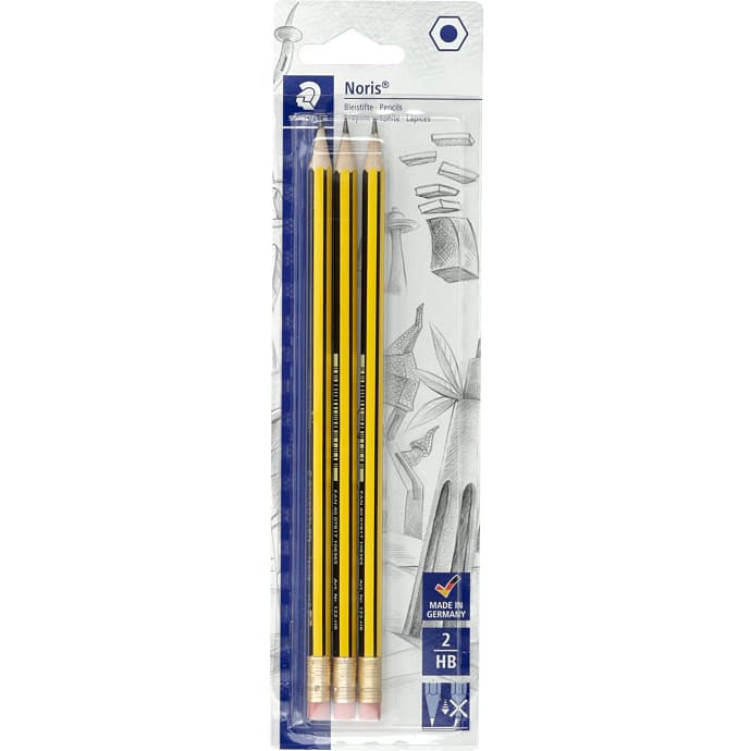 Staedtler Noris blyanter med viskelæder