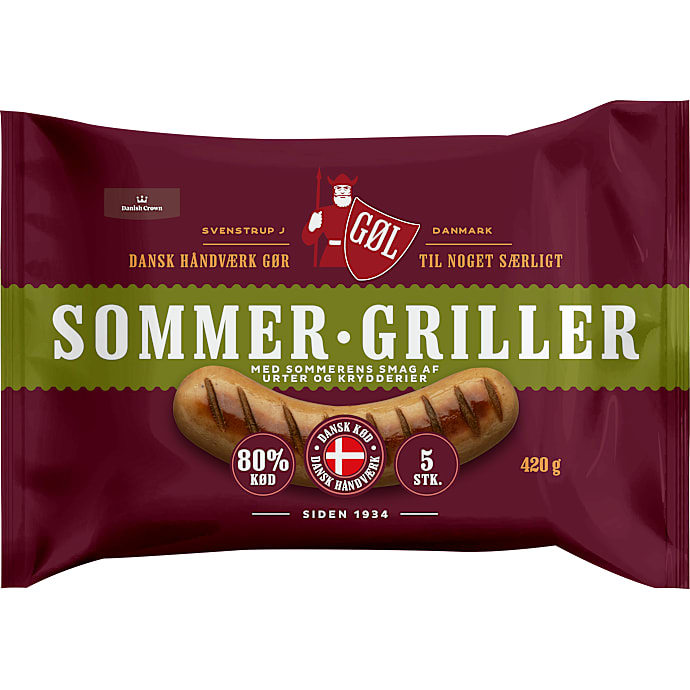 Gøl Grillpølser 80% Kød