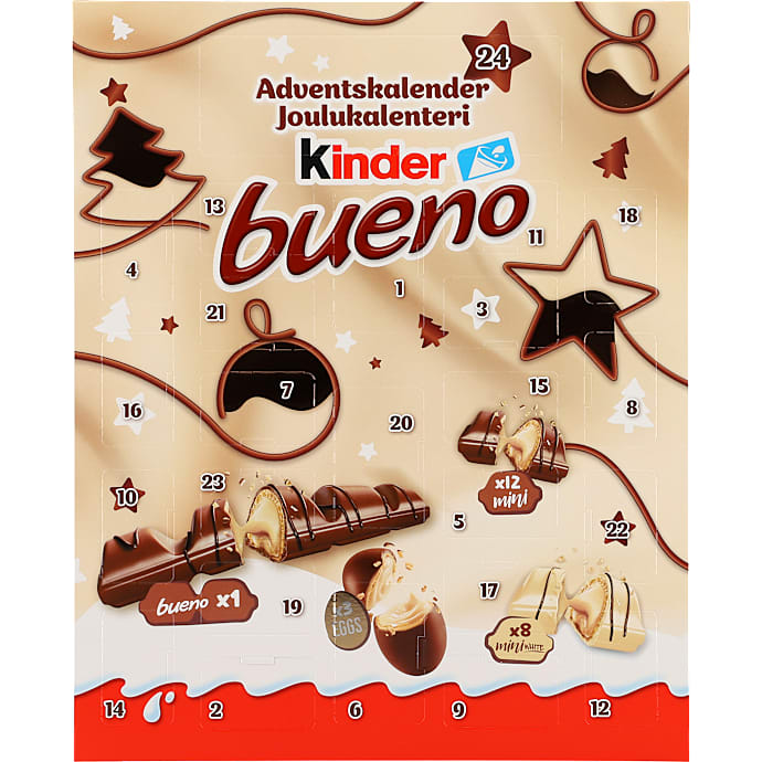 Julekalender m. mælkechokolade