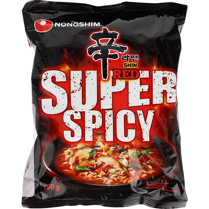 Instant kopnudler m. stærk krydderi