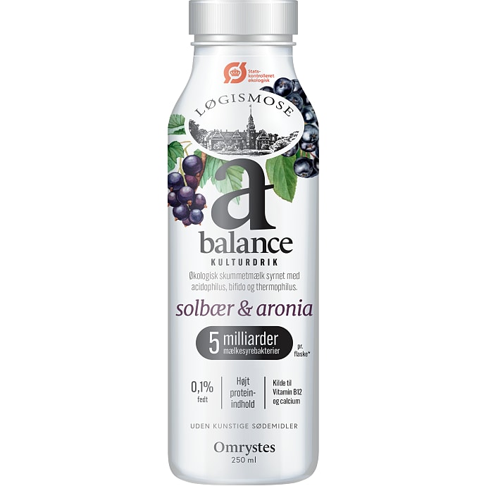 Løgismose A-balance kulturdrik solbær aronia øko