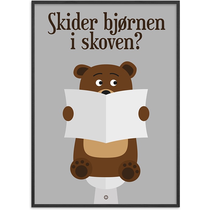 Citatplakat Skider bjørnen i skoven? 30x40 cm