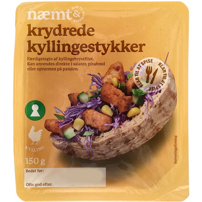 Krydrede kyllingestykker