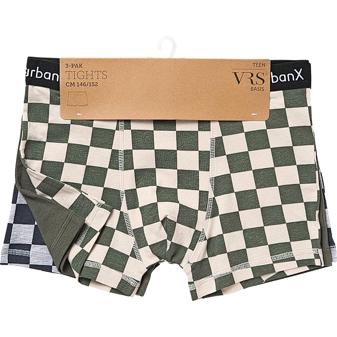 VRS Teen Boxershorts 3-pak Beige/Grøn/Grå