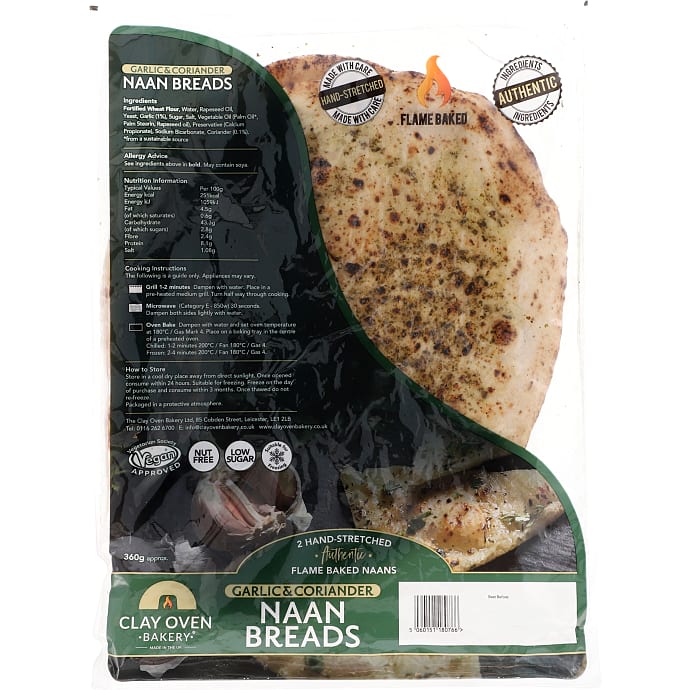 Clay Oven Bakery Naanbrød 360 g