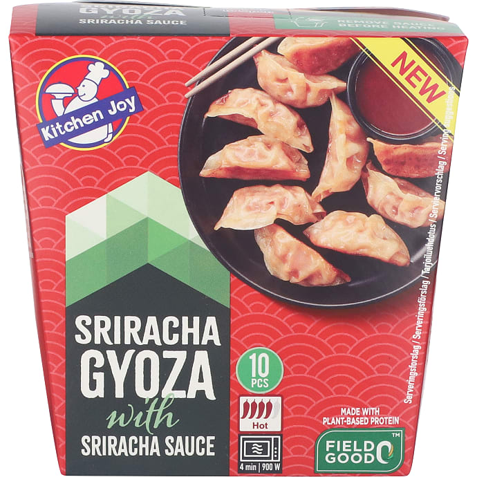 Kitchen Joy Gyoza med Sriracha-Chilisauce