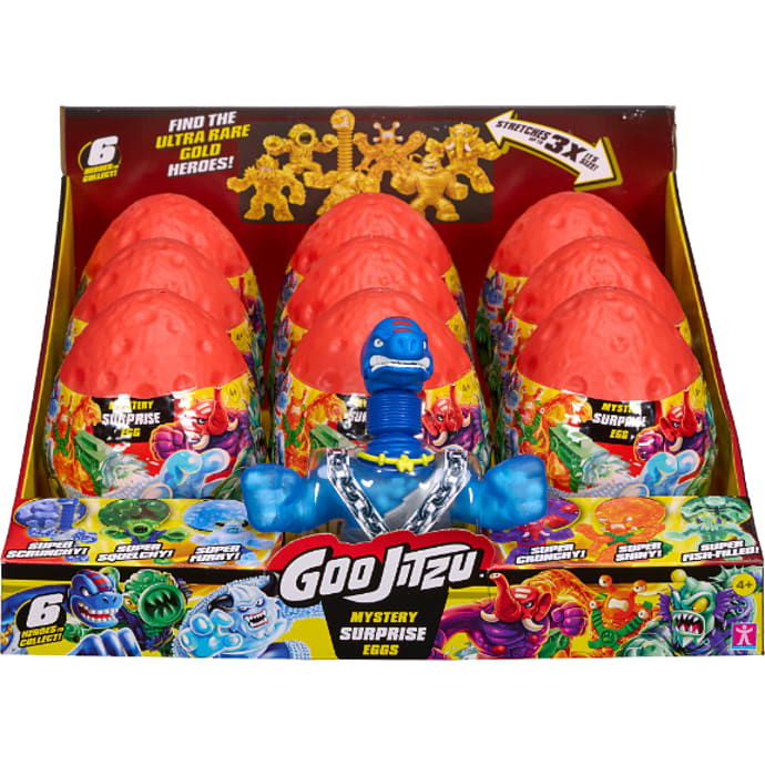 Goo Jit Zu Mystery Surprise Egg strækbar figur - flere varianter - assorteret