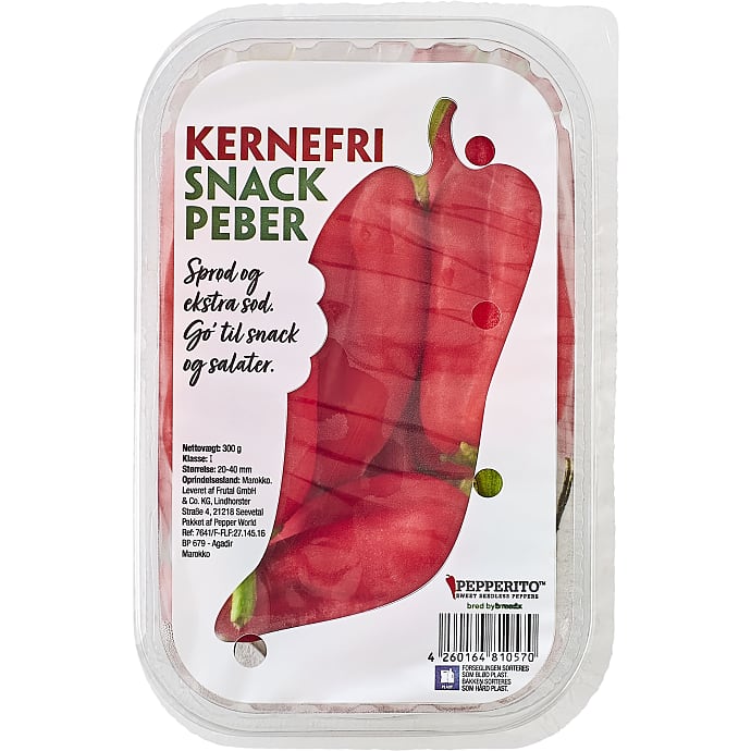 Sød Rød Snackpeber Kernefri