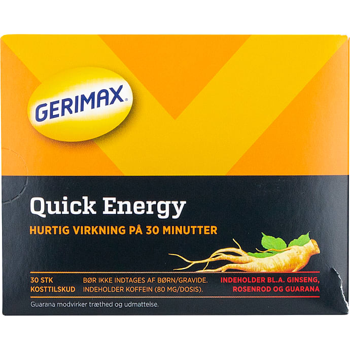 Ginseng, guarana og rosenrod – produktbillede