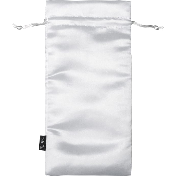Sinful hvid satin opbevaringspose Medium
