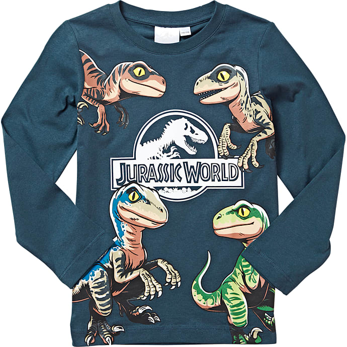 Jurassic World børne T-shirt  str. 110/116 - mørkeblå